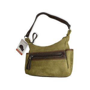 Croft & Barrow Faux Leather Olive Green Shoulder Bag NWT